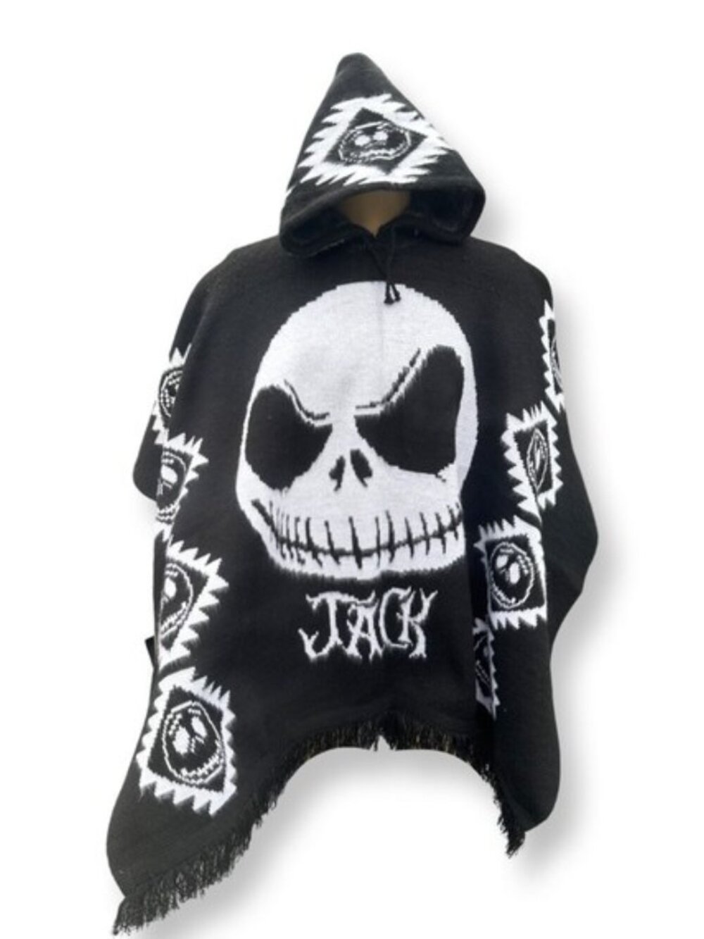 Tejidos Rumiñahui Nightmare Before Christmas Jack Skellington Poncho/Hoodie XL